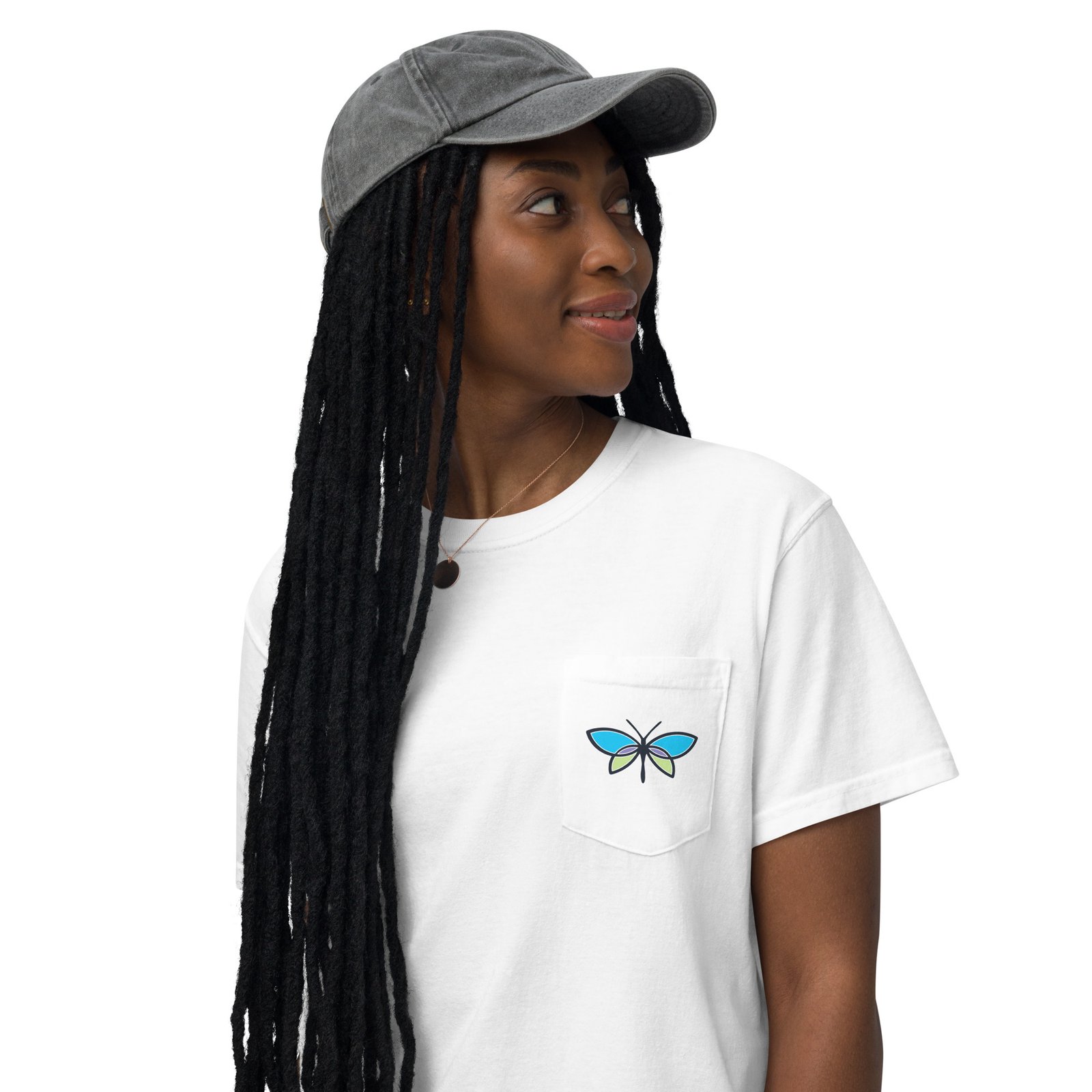 Unisex garment-dyed pocket t-shirt - Image 2